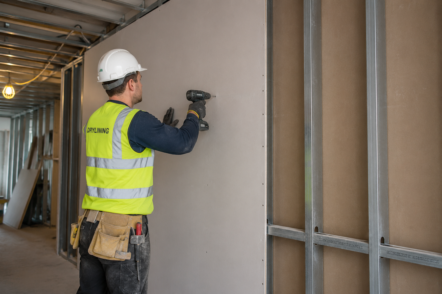 Dryliner fixing plasterboard