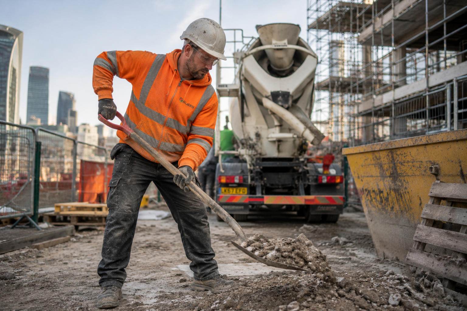 General labourers on site